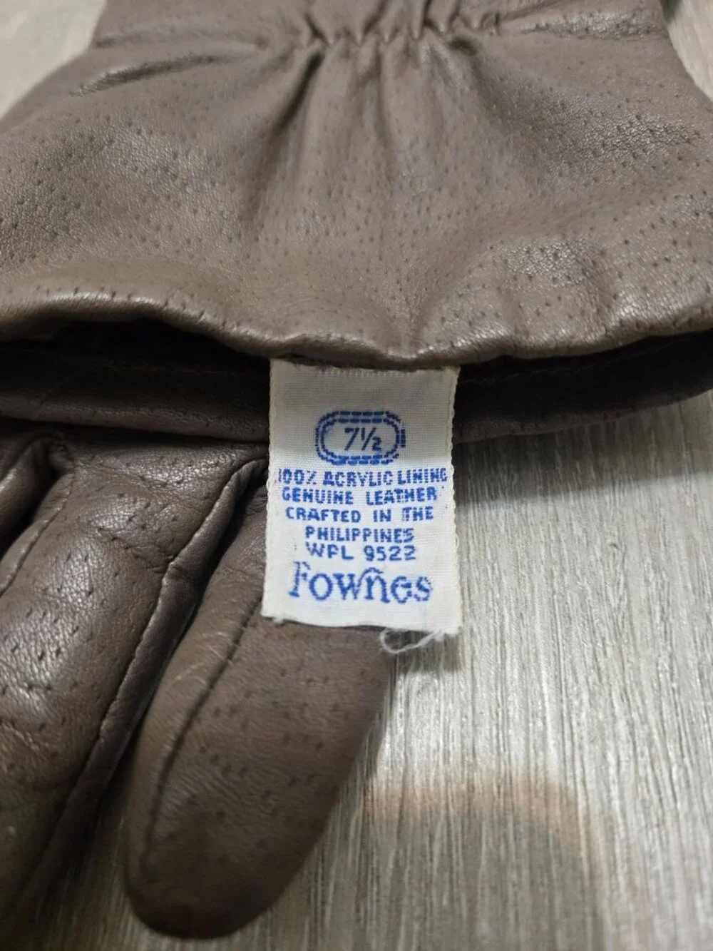 Fownes genuine leather gloves womens 7 1/2 medium